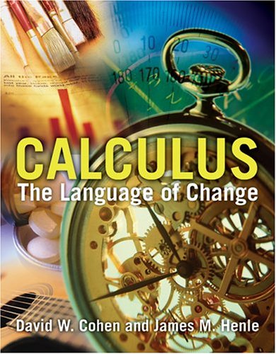 Calculus: The Language of Change - David Cohen - Books - Jones and Bartlett Publishers, Inc - 9780763729479 - December 30, 2005