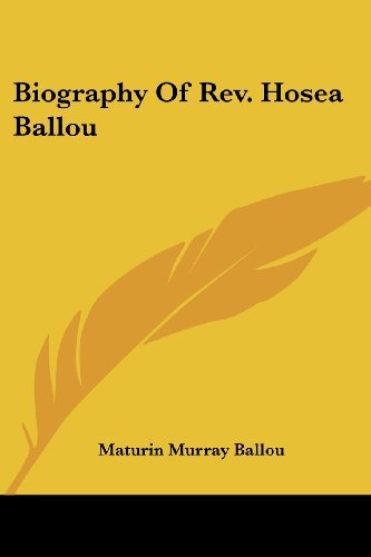 Cover for Maturin Murray Ballou · Biography of Rev. Hosea Ballou (Taschenbuch) (2007)
