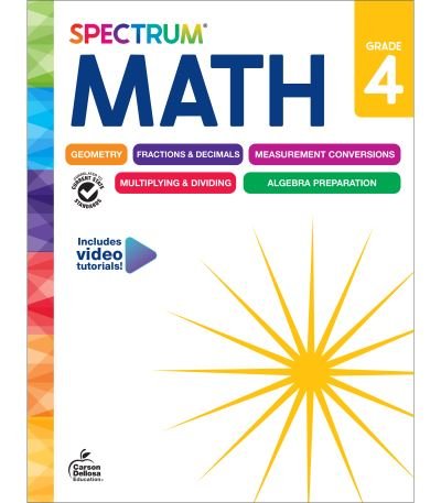 Spectrum Math Workbook Grade 4 - Spectrum - Kirjat - Carson Dellosa - 9781483871479 - maanantai 6. toukokuuta 2024