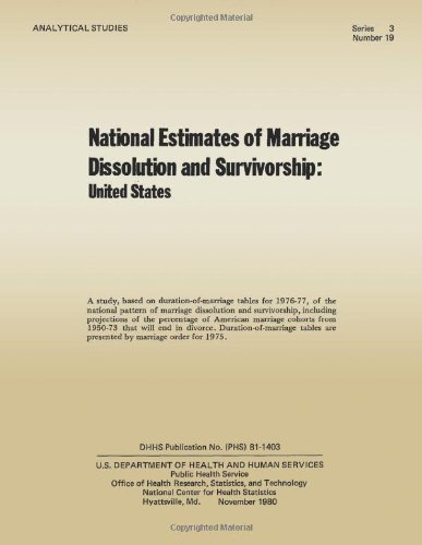 Cover for Public Health Service · National Estimates of Marriage Dissolution and Survivorship: United States (Taschenbuch) (2013)