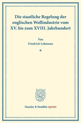 Cover for Lohmann · Die staatliche Regelung der eng (Book) (2017)
