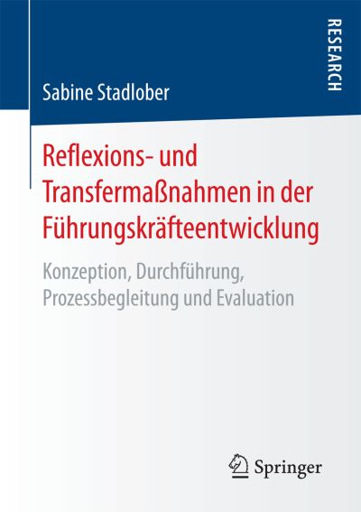 Cover for Stadlober · Reflexions- und Transfermaßna (Book) (2016)