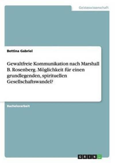 Cover for Gabriel · Gewaltfreie Kommunikation nach (Book) (2015)