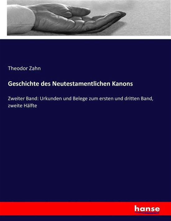 Cover for Zahn · Geschichte des Neutestamentlichen (Book) (2016)