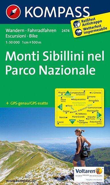 Cover for Mair-Dumont / Kompass · Kompass Wanderkarte: Monti Sibillini nel Parco Nazionale (Book) (2013)