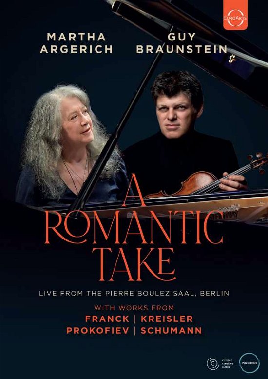 Cover for Martha Argerich &amp; Guy Braunstein · A Romantic Take - Martha Argerich &amp; Guy Braunstein In Concert (DVD) (2021)