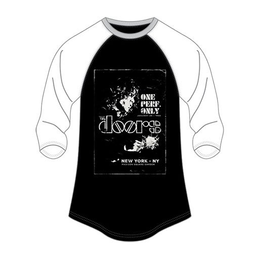 Cover for The Doors · Doors (The): Raglan New York (Baseball Shirt Donna Tg. 18) (T-shirt) [White, Black - Ladies edition]