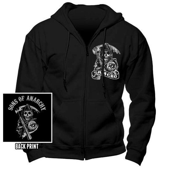 Cover for Sons of Anarchy · Samcro (Zipped Hoodie)  (Back Print) (MERCH) [size S]