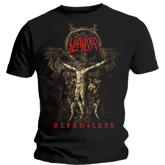 Slayer Unisex T-Shirt: Cruciform Skeletal - Slayer - Marchandise - Global - Apparel - 5055979978480 - 