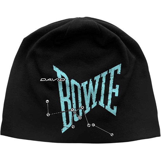 David Bowie Unisex Beanie Hat: Let's Dance JD Print - David Bowie - Merchandise -  - 5056365725480 - 