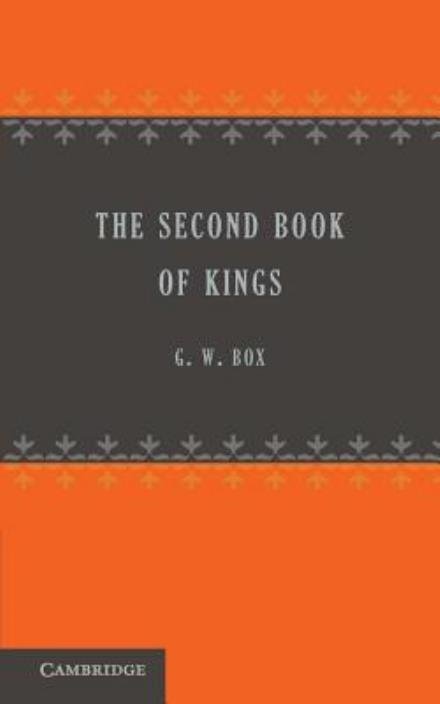 Cover for G W Box · The Second Book of Kings (Paperback Bog) (2014)