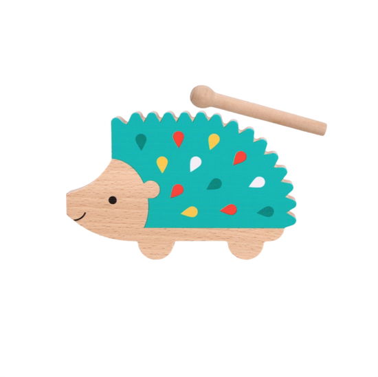 Happy Hedgehog Percussion Instrument - Petit Collage - Fanituote - Chronicle Books - 9781797237480 - tiistai 12. elokuuta 2025