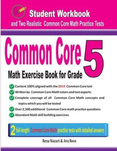Cover for Reza Nazari · Common Core Math Exercise Book for Grade 5 (Paperback Book) (2019)