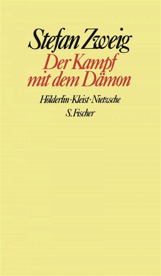 Cover for S. Zweig · Kampf mit dem Dämon (Buch)