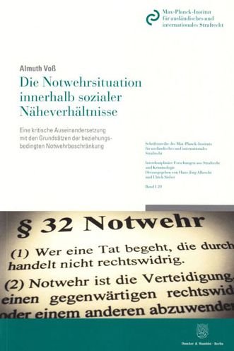 Cover for Voß · Die Notwehrsituation innerhalb sozi (Bok) (2013)