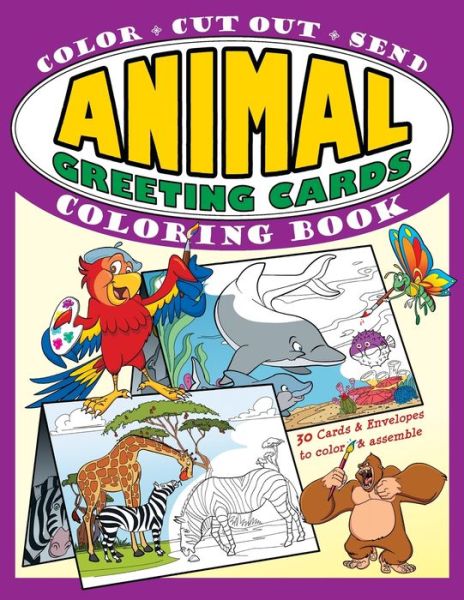 Cover for MD Whalen · Animal Greeting Cards Coloring Book (Paperback Book) (2020)