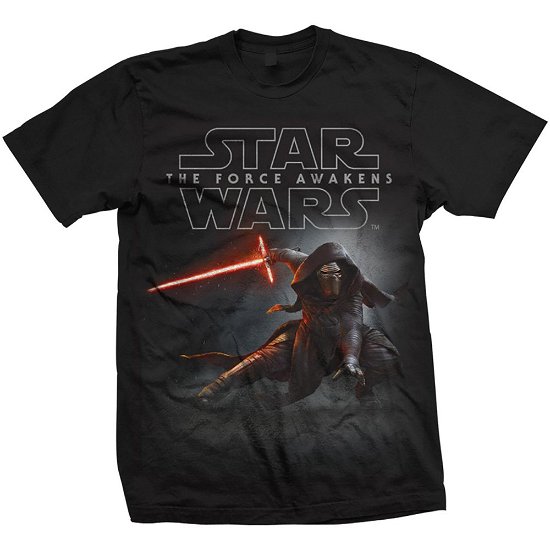Star Wars Unisex T-Shirt: Episode VII Kylo Ren Crouch - Star Wars - Produtos - Bravado - 5055979913481 - 