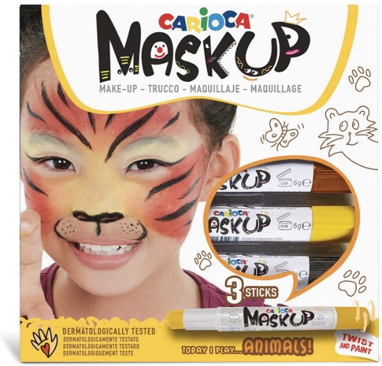 Cover for Carioca · Carioca - Mask Up - Make-up Sticks - Animals (3 Pcs) (809490) (Toys)
