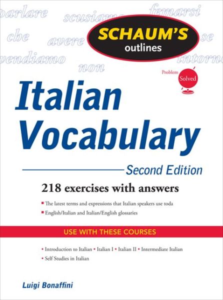 Cover for Luigi Bonaffini · Schaum's Outline of Italian Vocabulary, Second Edition (Paperback Book) (2011)