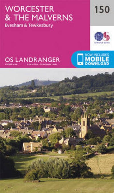 Cover for Ordnance Survey · Worcester &amp; the Malverns, Evesham &amp; Tewkesbury - OS Landranger Map (Map) [February 2016 edition] (2016)