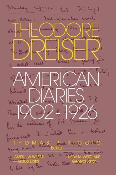The American Diaries, 1902-1926 - The University of Pennsylvania Dreiser Edition - Theodore Dreiser - Livres - University of Pennsylvania Press - 9780812211481 - 1 mai 1983