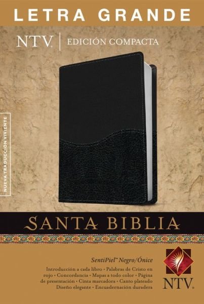 Cover for Tyndale House Publishers · NTV Edicion Compacta Letra Grande (Lederbuch) [Large type / large print edition] [Black Imitation] (2015)