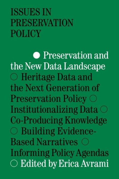 Cover for Erica Avrami · Preservation and the New Data Landscape (Paperback Book) (2019)