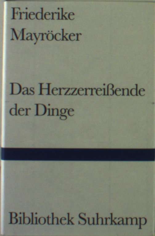 Cover for Friederike Mayröcker · Bibl.suhrk.1048 MayrÃ¶cker.herzzerreiÃŸen (Bok)