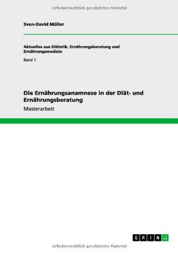 Cover for Sven-David M Ller · Die Ernährungsanamnese in der Diät- und (Book) [German edition] (2010)