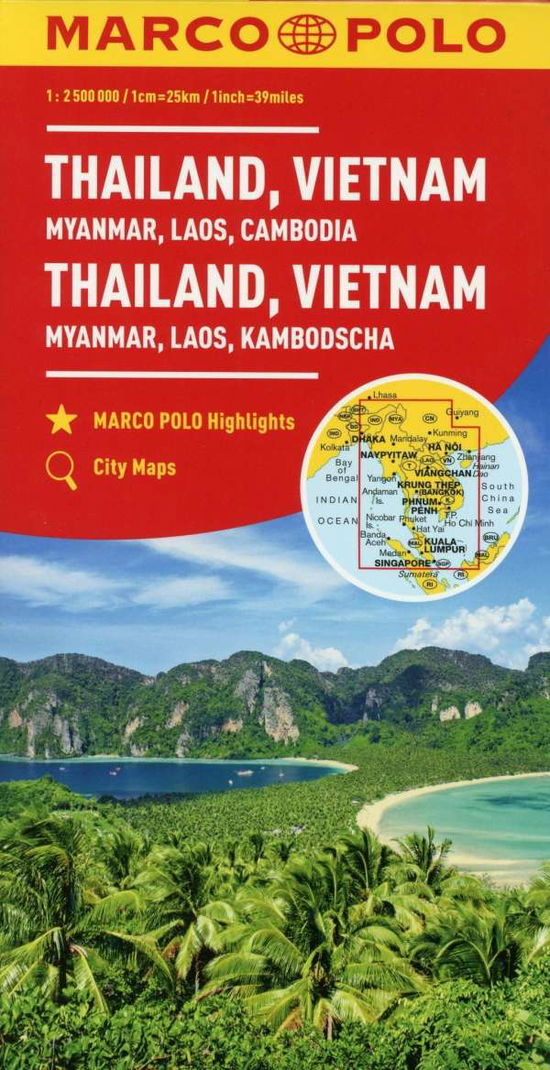 Thailand, Vietnam, Laos, Cambodia Marco Polo Map - Marco Polo - Books - MAIRDUMONT GmbH & Co. KG - 9783829739481 - March 27, 2023