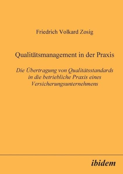 Cover for Zosig · Qualitätsmanagement in der Praxis (Buch) (1999)