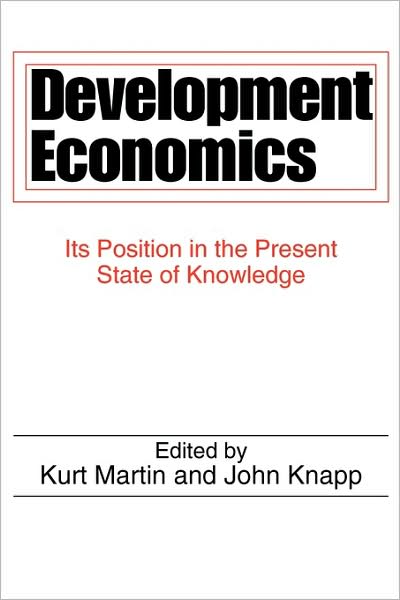 Cover for John Knapp · Development Economics: Its Position in the Present State of Knowledge (Paperback Book) (2008)