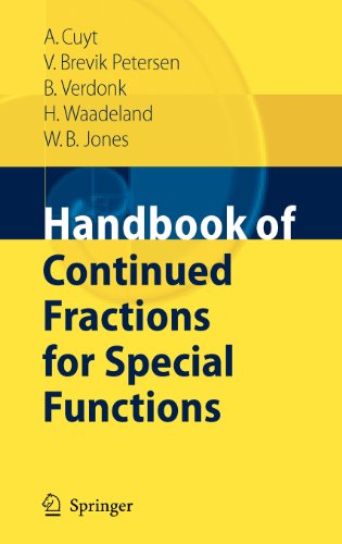 Cover for Annie Cuyt · Handbook of Continued Fractions for Special Functions (Hardcover Book) (2008)