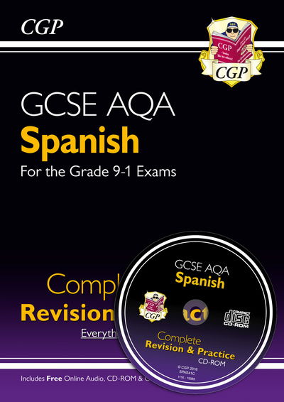 Cover for CGP Books · GCSE Spanish AQA Complete Revision &amp; Practice: inc Online Edition &amp; Audio (For exams in 2024 &amp; 2025) - CGP AQA GCSE Spanish (Book) (2021)