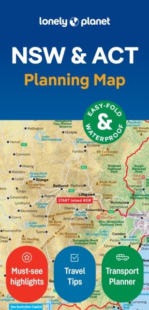 Cover for Lonely Planet · Lonely Planet New South Wales &amp; ACT Planning Map - Map (Kartor) (2024)