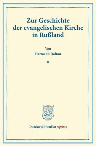 Cover for Dalton · Zur Geschichte der evangelischen (Bog) (2013)