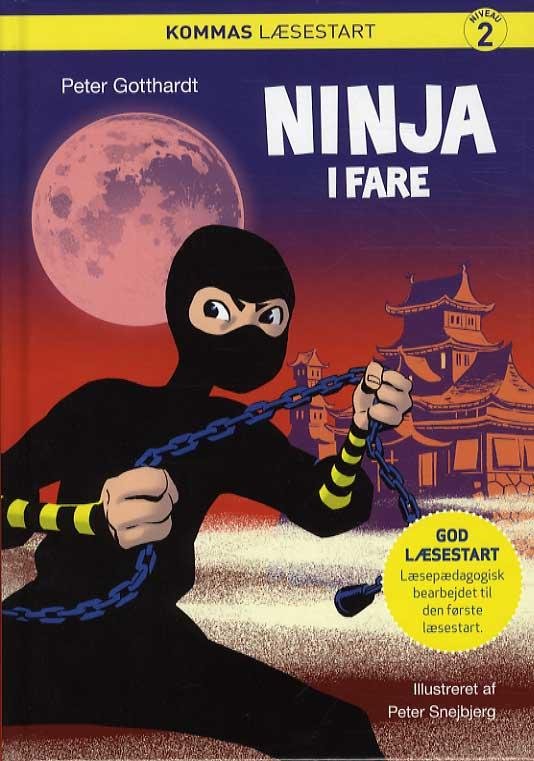 Cover for Peter Gotthardt · Kommas læsestart: Ninja i fare - niveau 2 (Innbunden bok) [2. utgave] (2016)