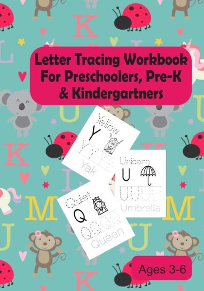 Cover for Ronke Blessings · Letter Tracing Workbook For Preschoolers, Pre-K &amp; Kindergartners Ages 3-6 (Paperback Bog) (2020)