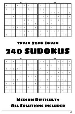 Cover for Orchitekt Design · Train Your Brain - 240 Sudokus - Medium Difficulty - All Solutions Included (Paperback Bog) (2020)