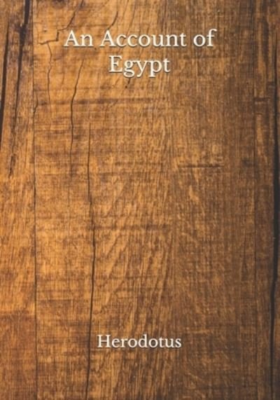 Cover for Herodotus · An Account of Egypt (Paperback Bog) (2020)