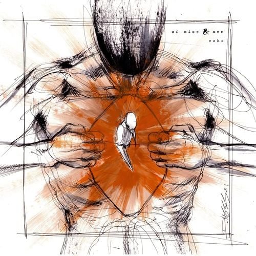 Cover for Of Mice &amp; men · Echo (Orange / Beer / Heavy Splatter Vinyl) (LP) (2022)