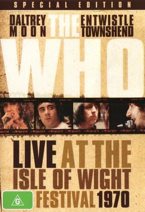 Live at the Isle of Wight Festival 1970 - The Who - Film - KALEIDOSCOPE - 5021456165483 - 11. september 2009