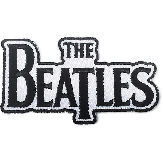 The Beatles Standard Woven Patch: Drop T Logo Die Cut black on white - The Beatles - Mercancía - ROCK OFF - 5056170636483 - 