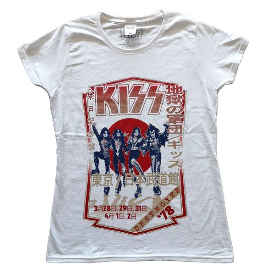 Cover for Kiss · KISS Ladies T-Shirt: Destroyer Tour '78 (T-shirt) [size XS] [White - Ladies edition]