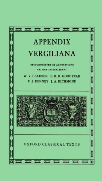 Cover for Virgil · Appendix Vergiliana - Oxford Classical Texts (Map) (1965)