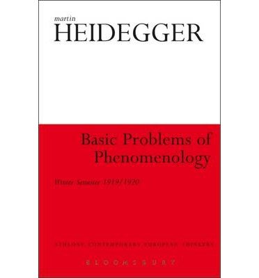 Cover for Martin Heidegger · Basic Problems of Phenomenology: Winter Semester 1919/1920 - Athlone Contemporary European Thinkers (Hardcover Book) (2012)