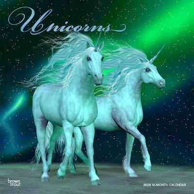 Cover for Browntrout · Unicorns 2024 Square Foil (Paperback Book) (2023)