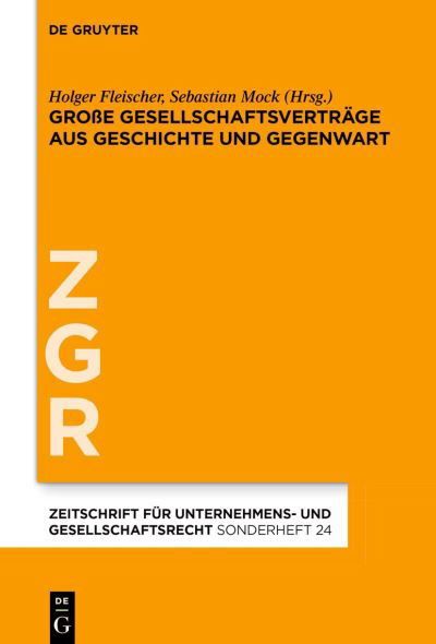 Cover for Holger Fleischer · Grosse Gesellschaftsvertrage Aus Geschichte Und Gegenwart (Hardcover bog) (2021)