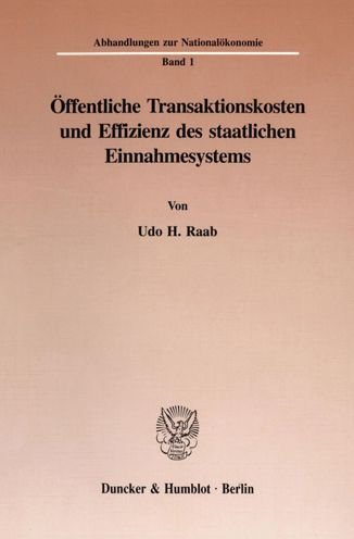 Cover for Raab · Öffentliche Transaktionskosten und (Book) (1995)