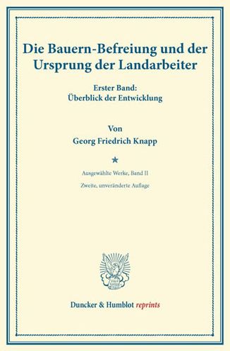 Cover for Knapp · Die Bauernbefreiung (Book) (2013)